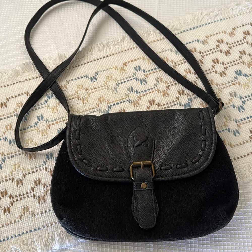 VTG Mossimo Supply Co Small black crossbody faux front purse